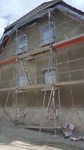 Fassade Leutersdorf mit Wärmedämmung